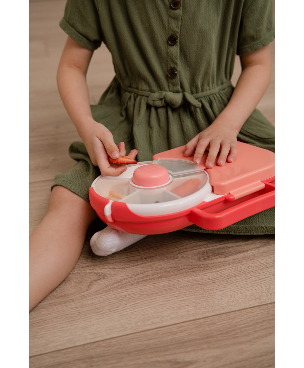 Gobe large snack and meal spinner lunch box - Watermelon Pink