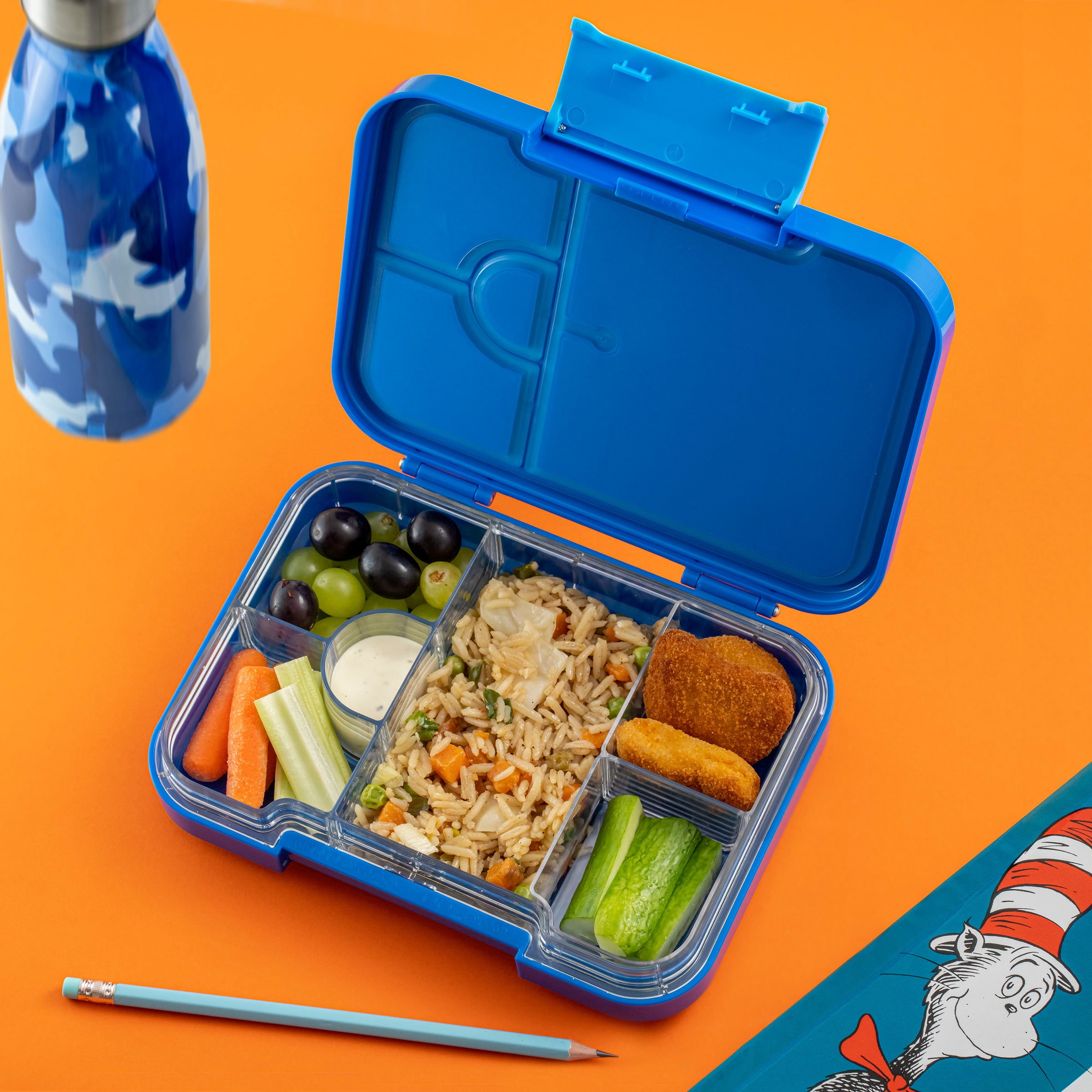 Bamboo Bark Tritan lunch box / bento with multiple compartments for kids for school / picnic