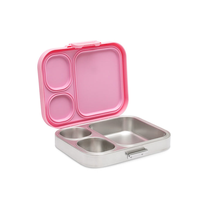 Bamboo Bark stainless steel lunchbox with PP lid unicorn girls print