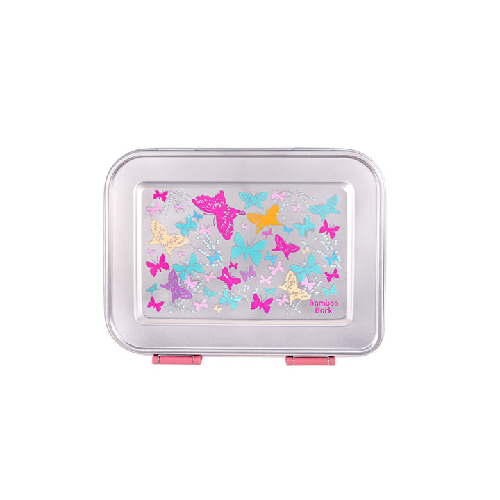 Bamboo Bark stainless steel lunchbox butterfly girls print