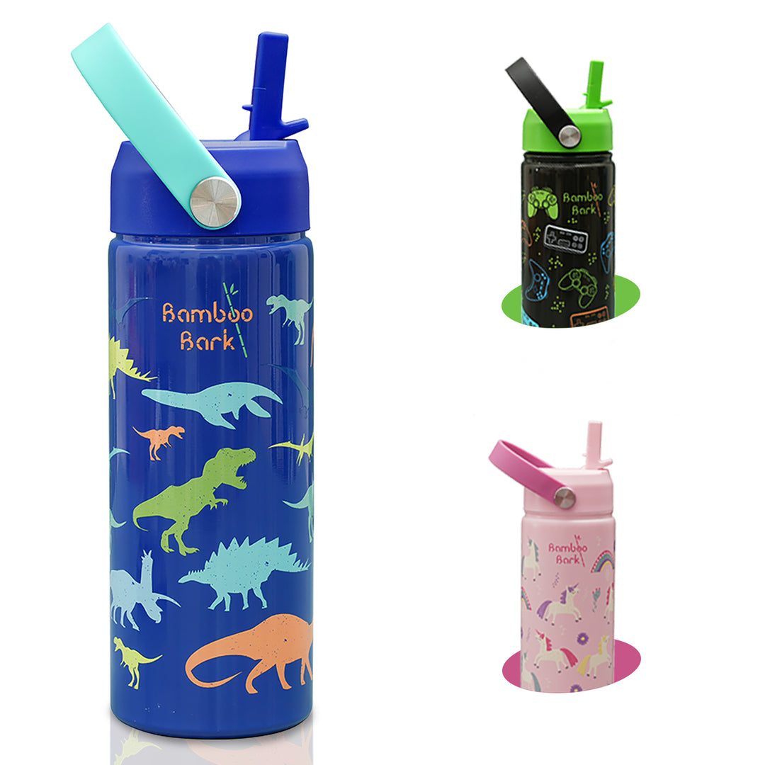Bamboo Bark Insulated Water Bottle for Kids