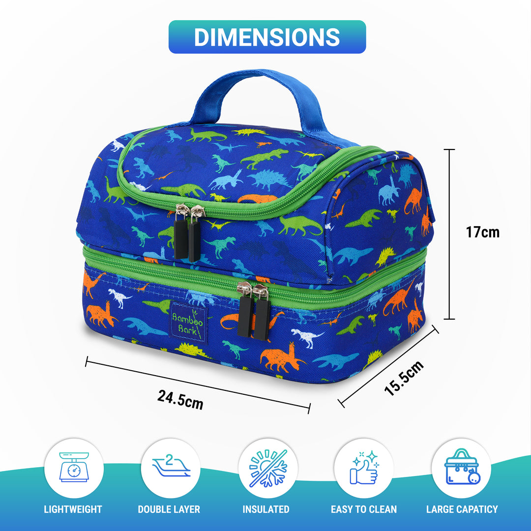 Bamboo Bark Insulated Lunch Bag for Kids