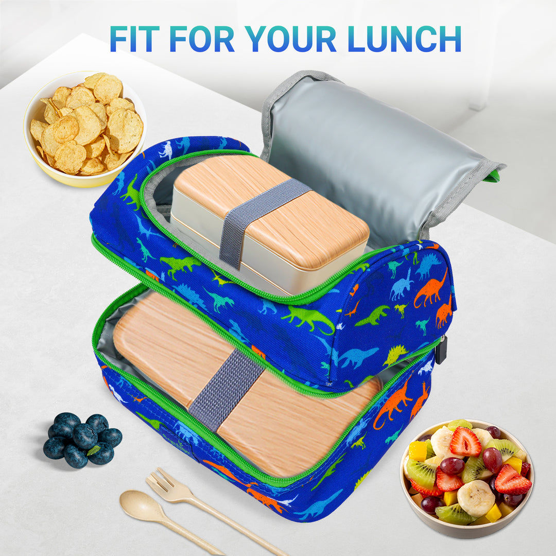 Bamboo Bark Insulated Lunch Bag for Kids