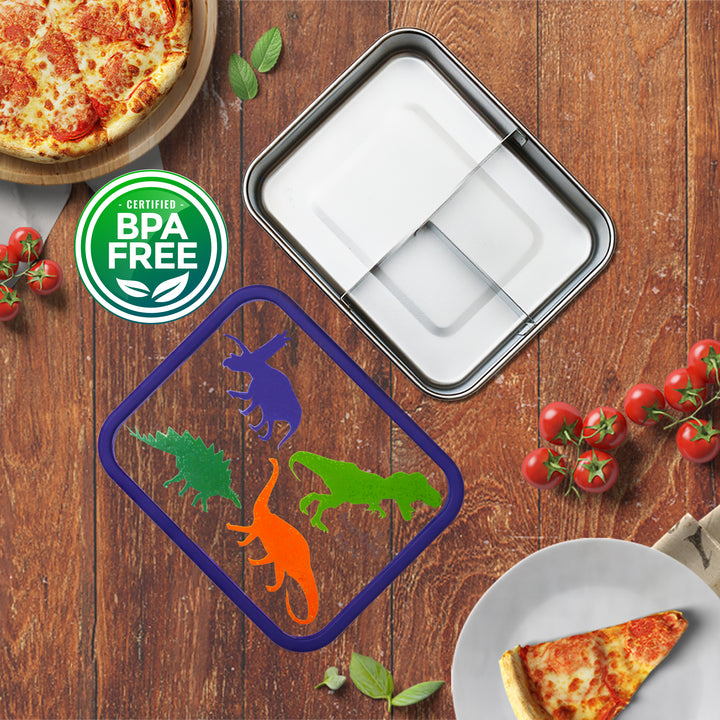 Bamboo Bark Stainless Steel Lunch Box for Kids