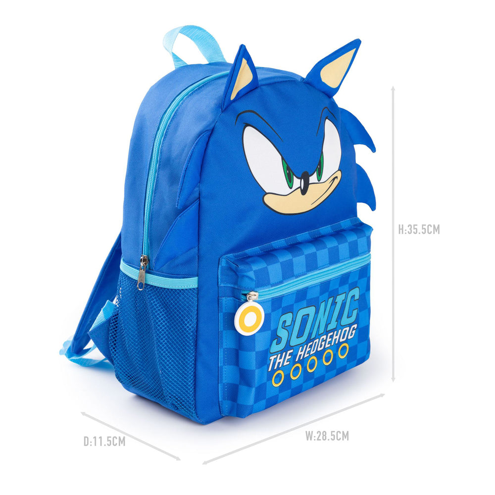 Unisex Kids Blue 3D novelty head Backpack / school bag