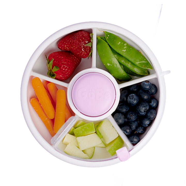 Gobe snack and meal spinner plate - Purple - Small
