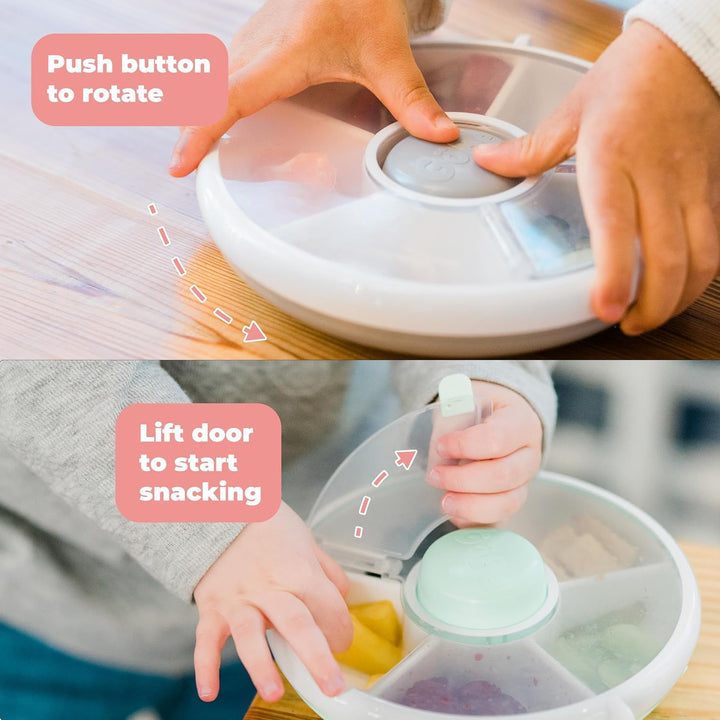 Gobe snack and meal spinner plate - Purple - Small
