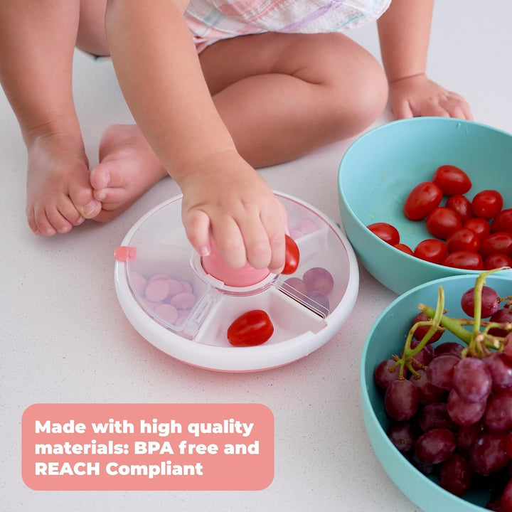 Gobe snack and meal spinner plate - Purple - Small