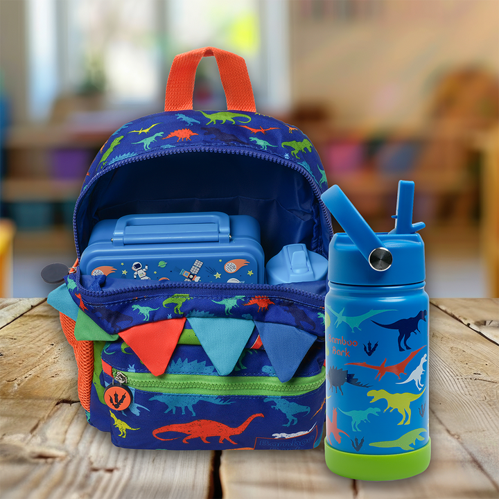 Dinosaur Kids Backpack with Adjustable Straps - Cute Dino School Bag for Boys & Girls, Lightweight, Durable, Ideal for Preschool, Kindergarten, Travel & Daycare (Multicolor)