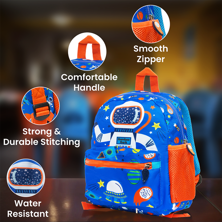 Astro-Space Kids Backpack with Adjustable Straps - Galaxy-Themed School Bag for Boys & Girls, Lightweight, Durable, Ideal for School, Travel, Daycare (Multicolor)