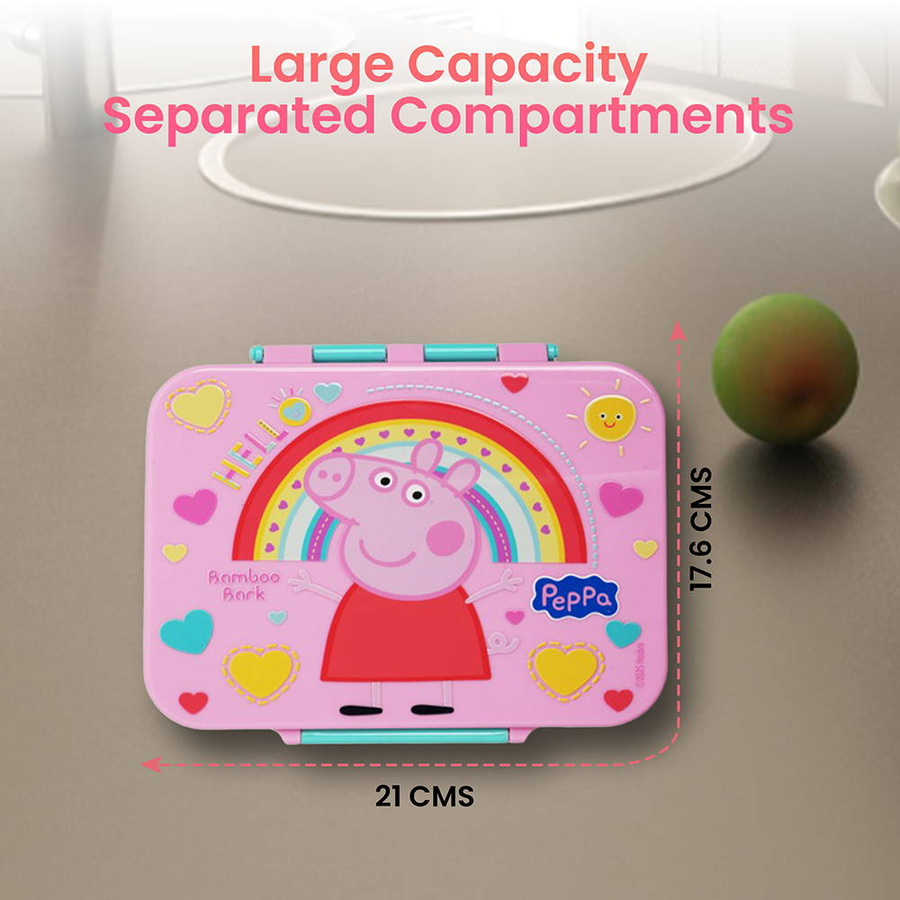Peppa Pig Kids Lunch Box – Insulated Lunch Box for Girls and Boys, Durable and Lightweight, Cute Peppa Pig Design, Easy to Clean, Perfect for School, Daycare, Travel, and Picnics (Peppa Pig (Pink))