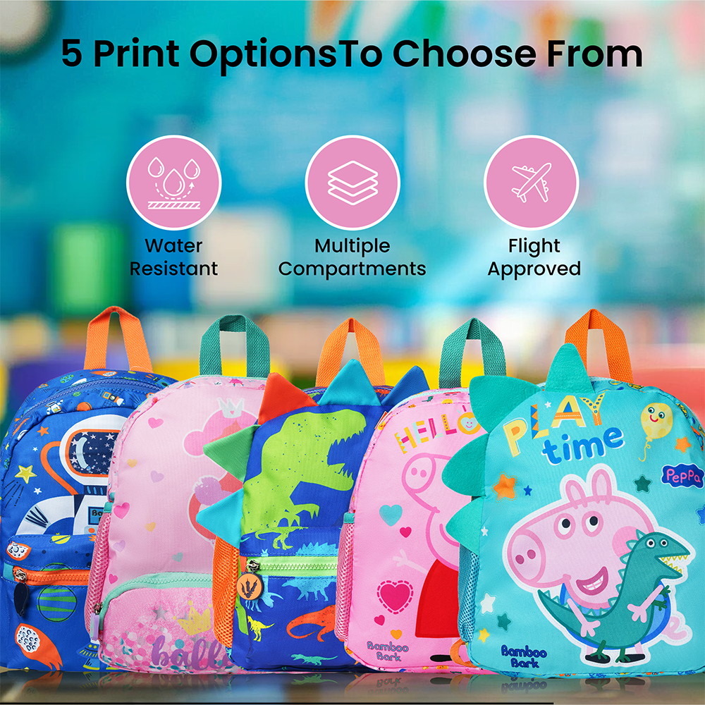 activity backpacks for kids peppapig Peppa Pig Kids Backpack – Cute Preschool Bag for Toddlers & Children, – Bamboo Bark