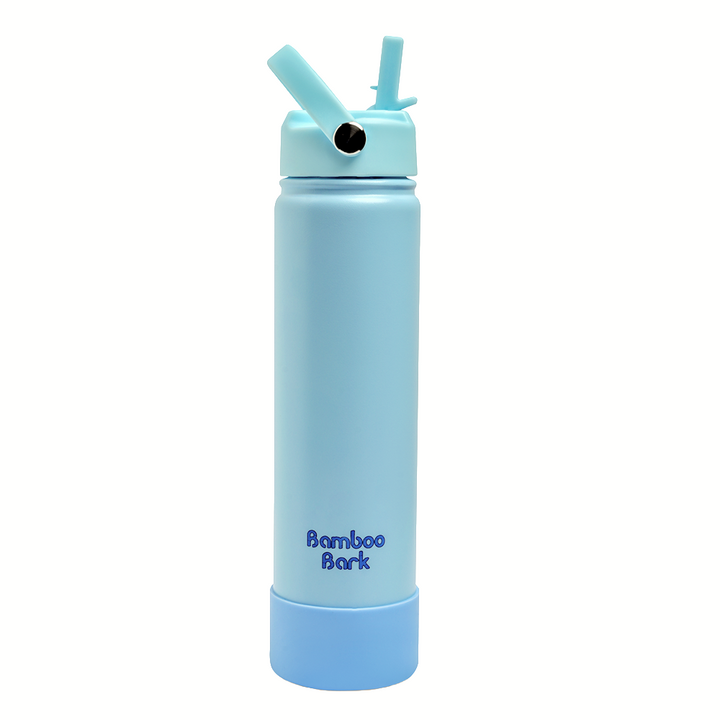 750 ML Insulated Water Bottle with Sipper Lid – Stainless Steel Double Wall Vacuum Flask for Hot & Cold Water Leak-Proof (Powder Blue)