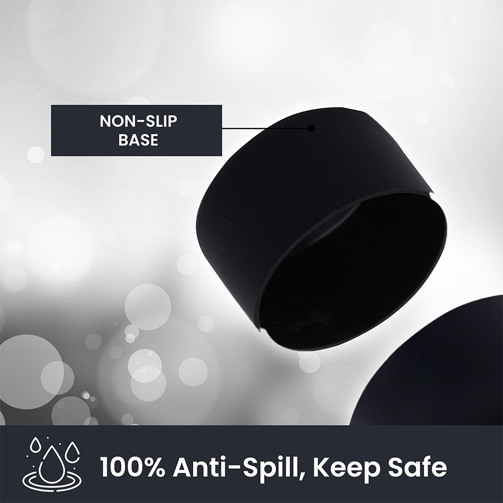 750 ML Insulated Water Bottle with Sipper Lid – Stainless Steel Double Wall Vacuum Flask for Hot & Cold Water Leak-Proof, Reusable Sports Thermos Bottle - (Black)