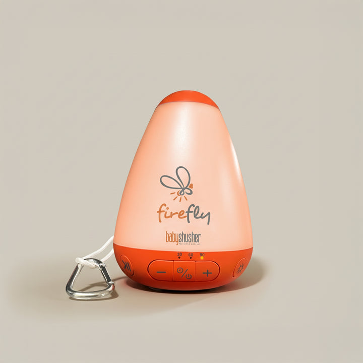 Baby Shusher Firefly Baby Soother for Crying Babies with Nightlight - White Noise Sound Machine, Baby Soother for Sleeping, Newborn Essentials for Crib, USB Rechargeable - 1 Count