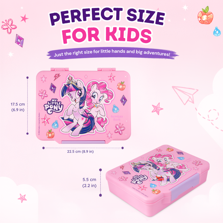 Bamboo Bark My Little Pony lunchbox 5 compartments girls unicorn pink