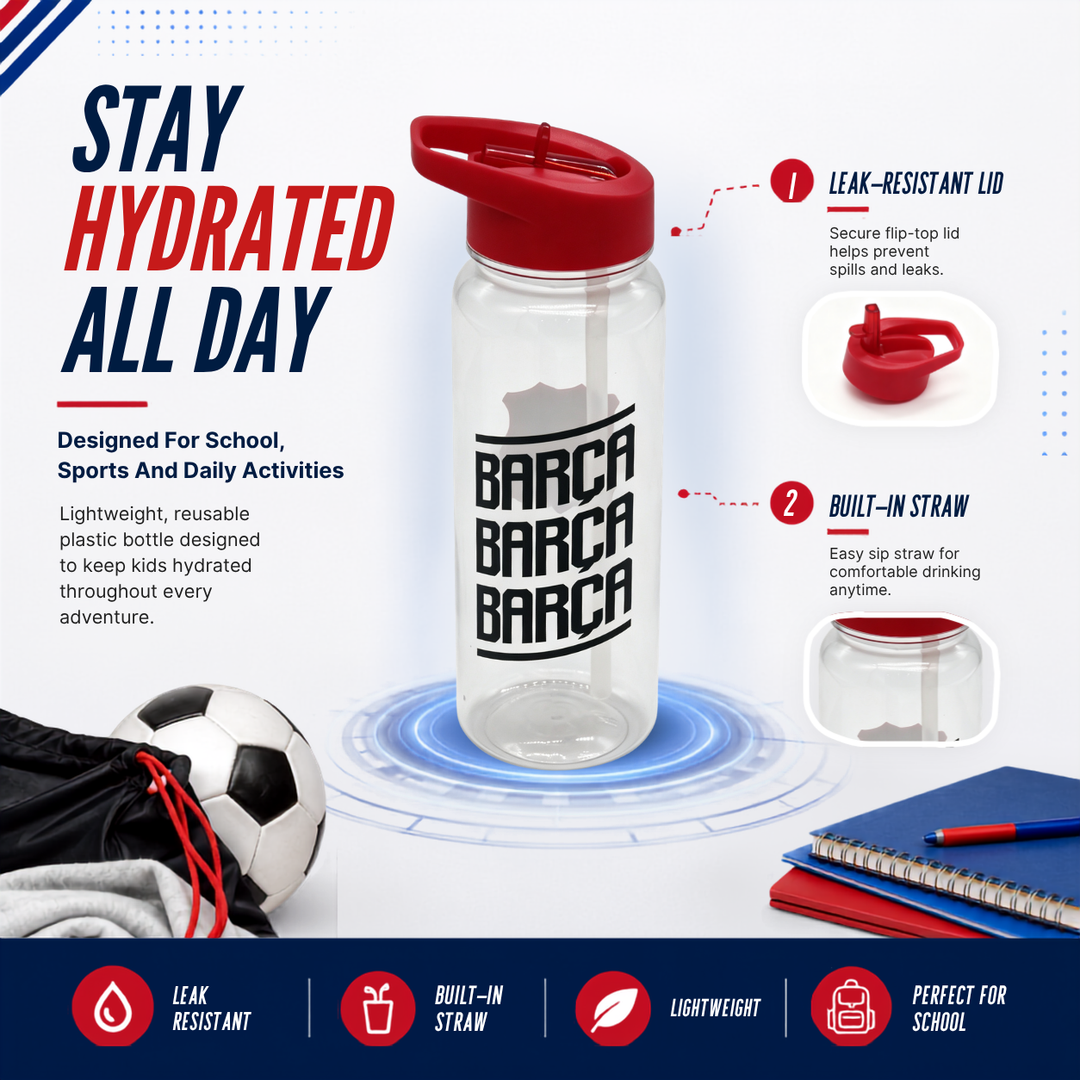 Bamboo Bark BARCA Sports Water Bottle FC Barcelona boys bottle