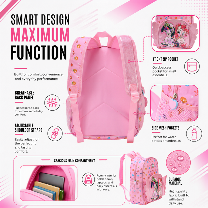 My Little Pony Pink Backpack - Licensed Product