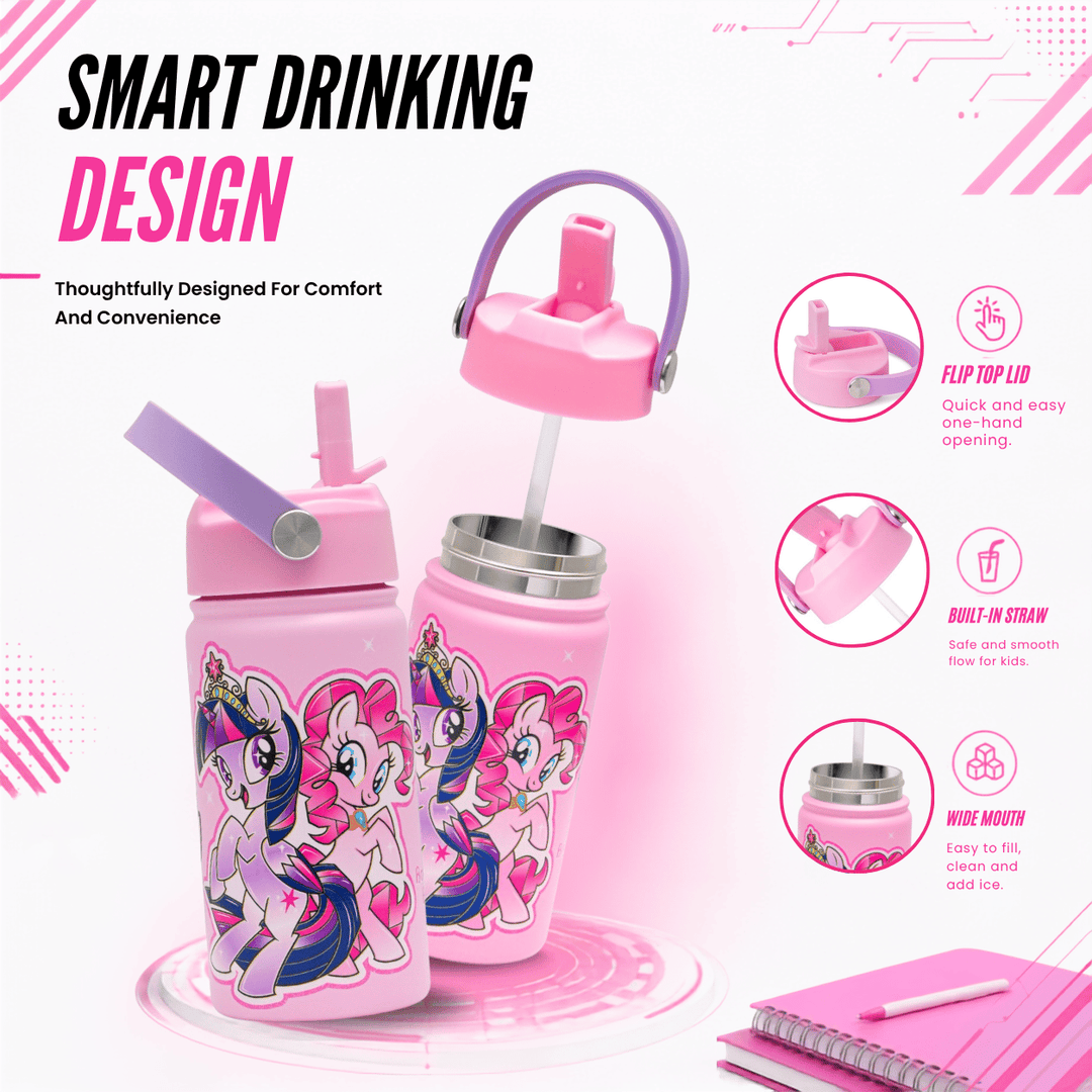 Bamboo Bark - girls stainless steel My Little Pony Water Bottle - 350 ml
