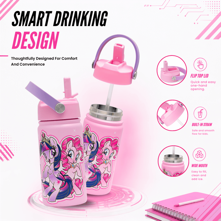 Bamboo Bark - girls stainless steel My Little Pony Water Bottle - 350 ml