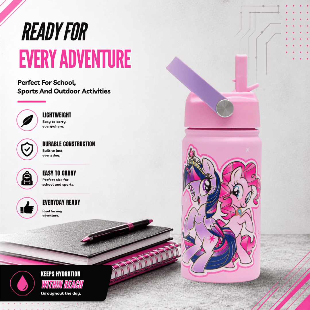 Bamboo Bark - girls stainless steel My Little Pony Water Bottle - 350 ml